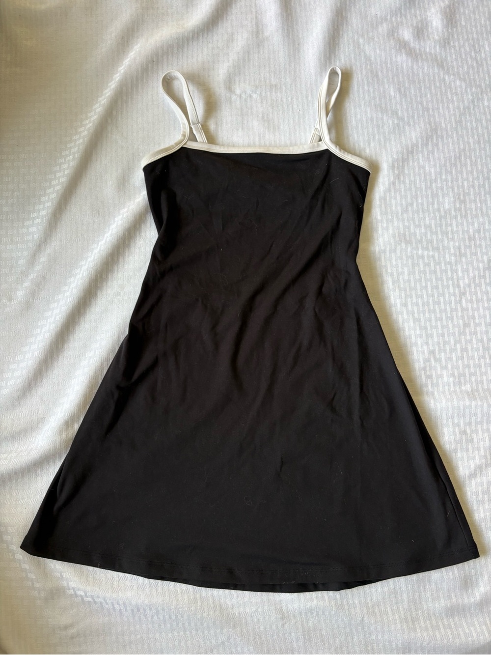 wild fable Black Mini Slip Dress with White Trim